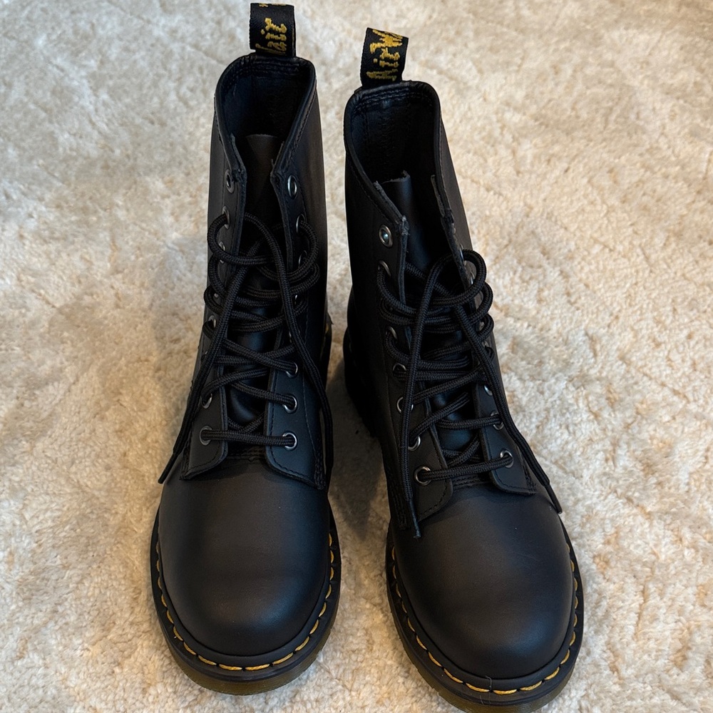 DR. MARTENS 1460 SLIP RESISTANT LEATHER LACE UP BOOTS